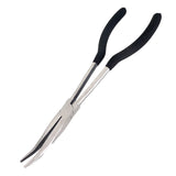 BQKKWIN 1 Piece 11 Inch Long Reach Pliers Set - Long Needle Nose Pliers Sets - 25, Degree Angle Designed for Mechanics, Technici