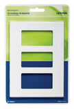 Leviton 80311W Screwless Wall Plate, Decora, 3Gang White