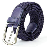 Veteran Stretchable Braided Cotton Belt For Men And Women,Flexible Unisex Belt Elastic Woven Canvas Fabric Premium Stretch Mater