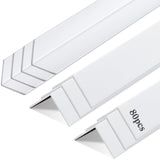 Sasylvia 40 Pcs 2-3/8 x 48 Inches Wall Corner Protector Guards, Avoid Scratching Scuffs, White Vinyl Corner Trim Molding, Easy t