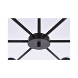 Living District Briggs 6-Light Mid-Century Metal Pendant In Black And Clear