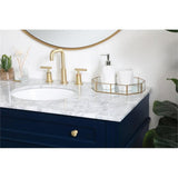 Elegant Decor Park Avenue 42 Metal Mdf Marble Single Bathroom Vanity In Blue