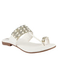 Shoetopia Women'S Wedge Heel Sandal,White,6,B09GKTMWJ6