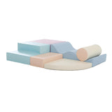 IGLU Soft Play Pastel Foam Climbing Blocks for Toddlers Hand Made Sensory Toys for 1-3 Year Old 6 Shapes