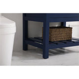 Elegant Decor Clement 30 Aluminum Mdf Single Bathroom Vanity In Blue