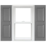 Polaris Vinyl Raised Panel Shutters (1 Pair) - 049 Paintable - 15 Inch x 55 Inch