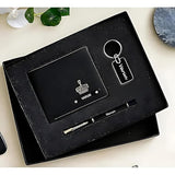 Dream Gift Glore Your Name Customized Personalized 3 In 1 Engraved Pen Combo With Wallet, And Metal Keychain For Office School