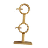 ECOMISTIQ Double Curtain Rod Bracket Hanger Fixing Wall Rack for Bedroom Bathroom Home Gold | Window Treatment Hardware Treatmen