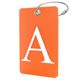 Shacke Luggage Tag Initial - Fully Bendable Tag w/Stainless Steel Loop - Orange (Letter A)