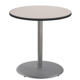 National Public Seating NPS 36 Round Cafe Table with Round Base, 36 Height, Particleboard Core/T-Mold, Grey Nebula Top, Grey Fra