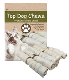 Top Dog Chews - 6Roasted Beef Cheek Rolls, Long Lasting Dog Bones for Aggressive Chewers, Rawhide Free Dog Treats, Pack of 1