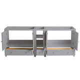 Fresca Oxford 83 Gray Traditional Double Sink Bathroom Cabinets - Cabinet Only (Sink Not Included)