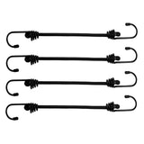 Bungee Cords Heavy Duty Outdoor by Garloy,4 Pcs 16Inch Mini Bungee Cords with Hooks,Durable Rubber Canopy Ties Ideal for Tarps T