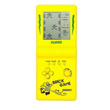HLF 3.5-inch Large Screen Retro Brick Game Console - Built-in 23 Classic Games, Racing & Tank, Nostalgic Puzzle Console (Yellow)