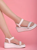 Shoetopia Embellished White Wedges Heels For Women & Girls /Eu40,White,7,B0DFVH4K2R