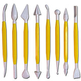 Arham Mktgs Double Ended Craft & Clay Cake Modelling Plastic Tool Kit 8 Pcs