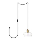 Living District Destry 1-Light Mid-Century Metal Pendant In Brass Finish