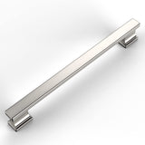 Amerdeco 10 Pack Brushed Satin Nickel Cabinet Pulls 7.5/192MM Hole Center Hole Centers Kitchen Cabinet Handles Cabinet Hardware 