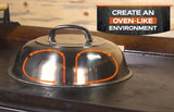 12 Inch Heavy Duty Cheese Melting Dome - Stainless Steel Griddle Grill Accessories - Durable Round Basting, Steaming Cover - Hea