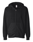 Independent Trading Co. Midweight Full-Zip Hooded Sweatshirt - Navy, S