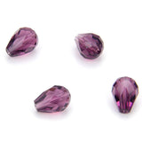 50pcs Adabele Austrian 8mm Faceted Teardrop Crystal Beads Amethyst Compatible with 5500 Swarovski Crystals Preciosa