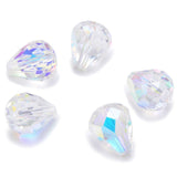 24pcs Adabele Austrian 12mm Faceted Teardrop Crystal Beads Clear AB Compatible with 5500 Swarovski Crystals Preciosa