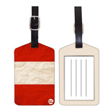 Nutcase Designer Luggage Travel Baggage Tags Single Tag With Name Card Inside Red & White