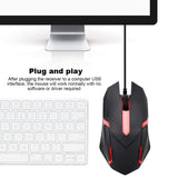 MS11 Wired Mouse 1600DPI Wired Game Mouse Backlight USB Mouse Ergonomic Gaming Notebook Office Mouse 2 Buttons +1 Wheel for Note