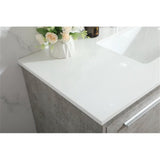 Elegant Decor Roman 40 Aluminum Alloy Mdf Single Bathroom Vanity In Gray