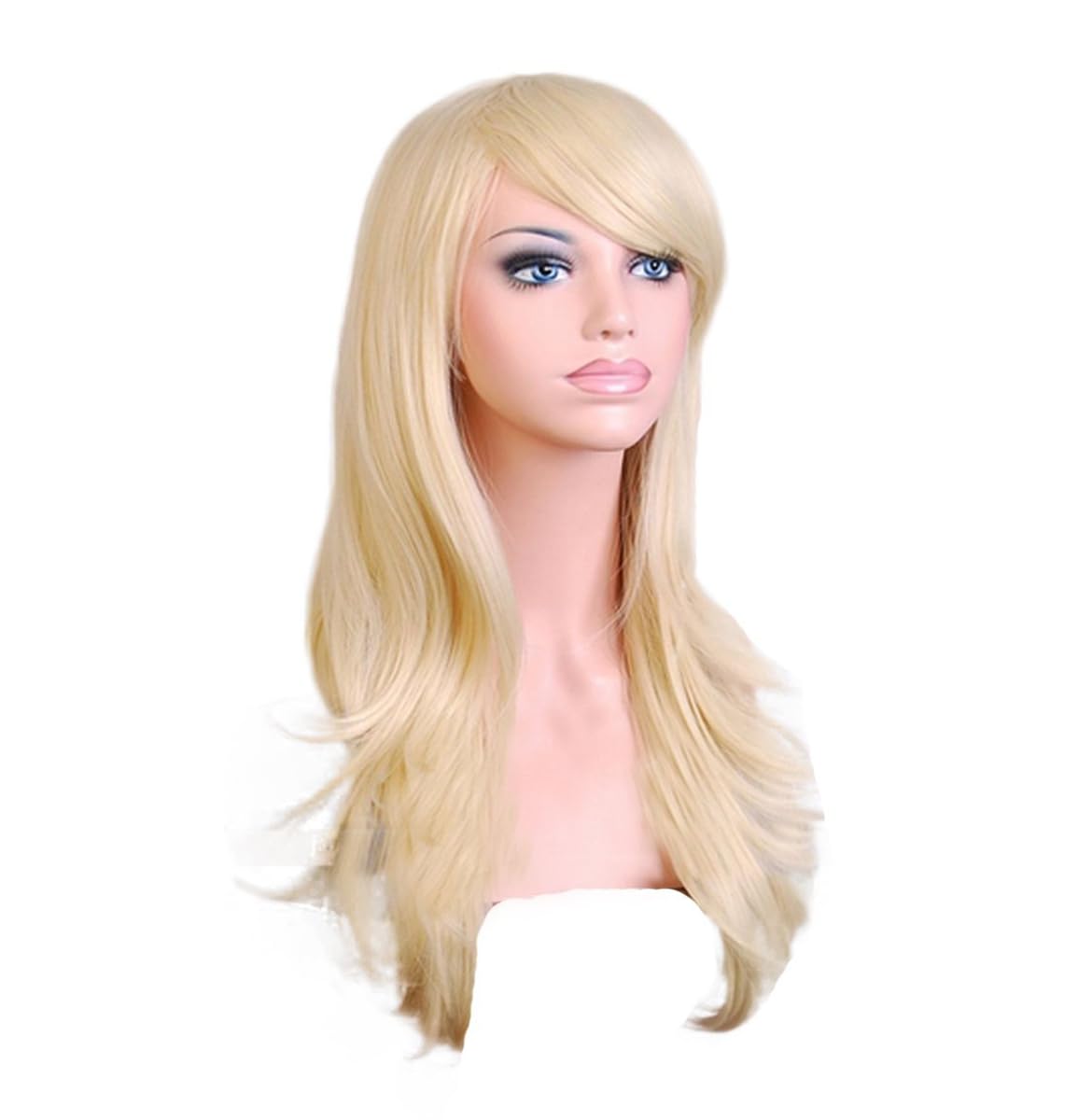 AneShe Wigs 28 Long Wavy Hair Heat Resistant Cosplay Wig for Women (Light Blonde)