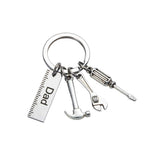 KIMI HOUSE Pop Keychain with Ruler Hammer Wrench Screwdriver Gifts for Dad, Fathers Day Birthday Christmas Gifts from daughter a