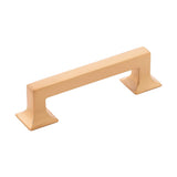 Hickory Hardware Studio Collection Pull 3-3/4 Inch (96mm) Center to Center Brushed Golden Brass Finish (10 Pack)