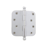 Grandeur Hardware 809011 4 Ball Tip Residential Hinge with 5/8 Radius Corners, 4 x 4, Bright Chrome