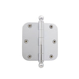 Grandeur Hardware 808997 3.5 Ball Tip Residential Hinge with 5/8 Radius Corners, 3.5 x 3.5, Bright Chrome