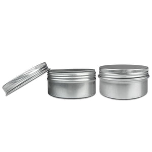 Beauticom Aluminum Silver Tin Metal Storage Containers with Screwtop Lids for DIY Beauty, Cosmetics, Accessories, Travel and Mor