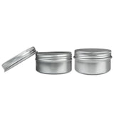 Beauticom Aluminum Silver Tin Metal Storage Containers with Screwtop Lids for DIY Beauty, Cosmetics, Accessories, Travel and Mor
