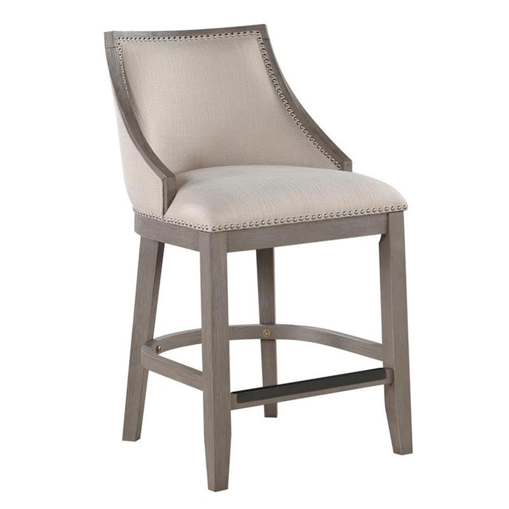 American Woodcrafters Keller 26' Solid Wood Counter Stool In Driftwood Gray