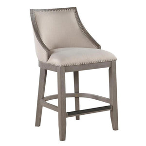 American Woodcrafters Keller 26' Solid Wood Counter Stool In Driftwood Gray