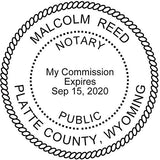 MaxMark Round Notary Pre-Inked Stamp for State of Wyoming