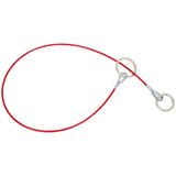 Peakworks OSHA Compliant, Abrasion Resistant 2 ft. Cable Anchor Sling with 2 ORings, PVC Coated Galvanized Cable, 1/4 Thick, R