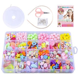 Zenvia Diy Beads Set, Jewellery Making Kit With Polymer Clay Beads, Multicolour Spacers For Bracelets, Kids And Adults