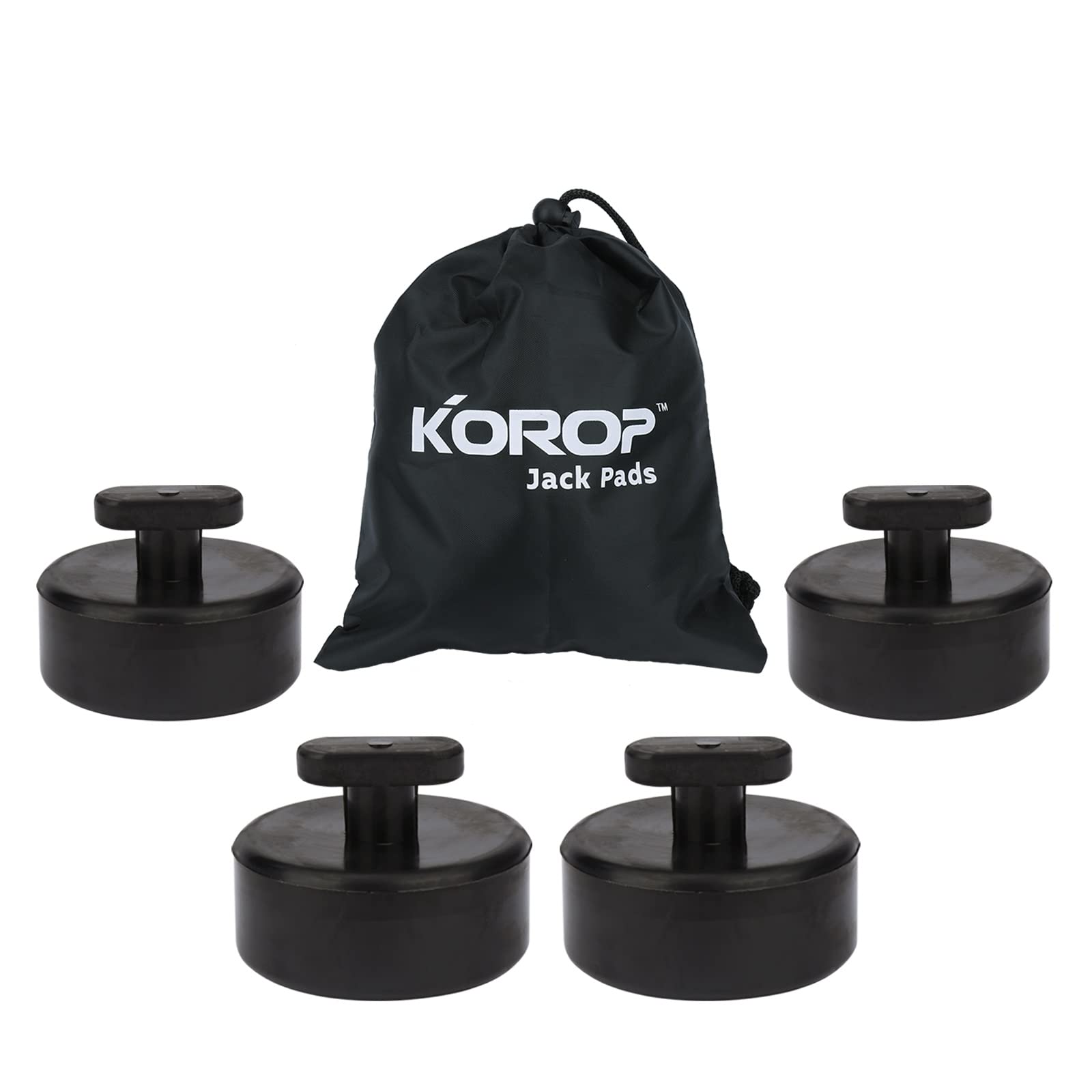 KOROP Lifting Jack Pad (4pcs) Compatible with Chevy Corvette C5 C6 C7 C8, Rubber Lift Point Adapter Jack Pucks with Storage Bag