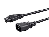 Monoprice Power Cord IEC 60320 C14 to IEC 60320 C5, 7 Amp, 125 Volt, 3Prong, 18AWG, 6 Feet, Black
