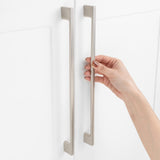 ASKANO 1 Pack 11-5/16 Inch Hole Centers, Brushed Nickel Cabinet Pulls Satin Nickel Cabinet Handles Silver Kitchen Hardware for C