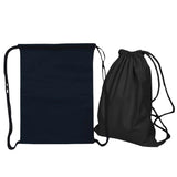 Drawstring Cotton Carry Bags, 38Cm X 50Cm, Pack Of 2, Colors : Black/White (Black)