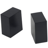 FDXGYH 2 Pcs Finial Caps Knob Lamp Shade Decorations Rectangle Finials for Lamp Shade Black Harp Lamp Finial Knob with 1/4-28 Ba