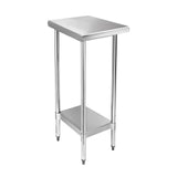 STABLEINK NSF Stainless Steel Small Table 12x24 Inches, Metal Prep & Work Table with Adjustable Undershelf, for Commercial Kitch