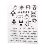 Bnf 2xSilicone Clear Rubber Stamp for Scrapbooking DIY Travel Lifestyle 11x16cm