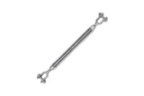 Indusco 93900296 Hot Dipped Drop Forged Galvanized Steel Jaw and Jaw Turnbuckle, 3500 lbs Working Load Limit, 5/8 Threaded Diam