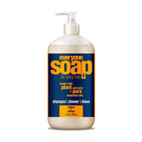 Everyone 3-in-1 Soap, Body Wash, Bubble Bath, Shampoo, 32 Ounce (Pack of 1), Cedar and Citrus, Coconut Cleanser with Organic Pla